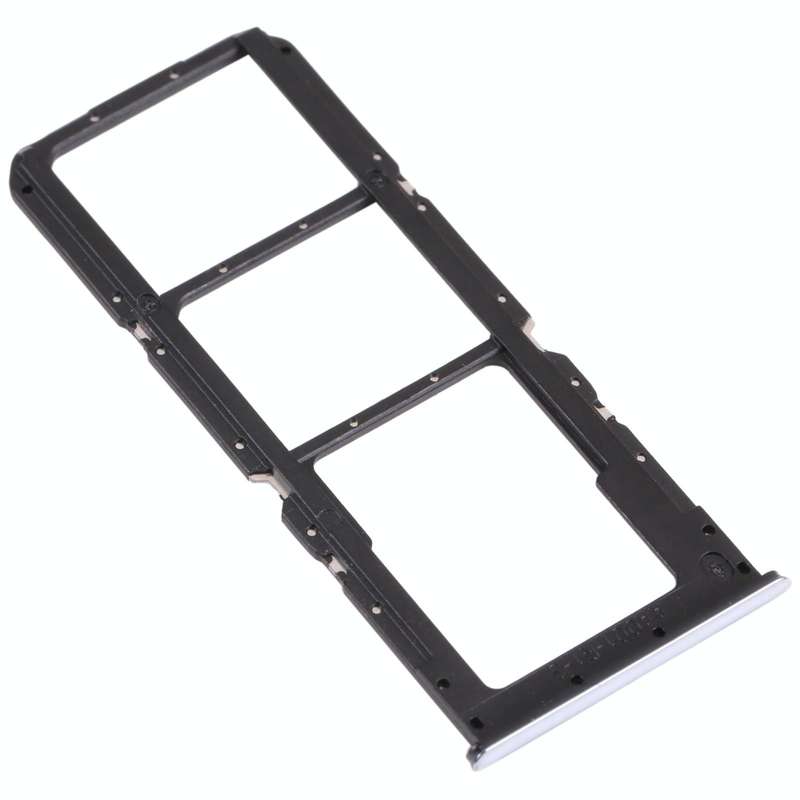 For OPPO A74 5G CPH2197 CPH2263  SIM Card Tray + SIM Card Tray + Micro SD Card Tray (Silver)