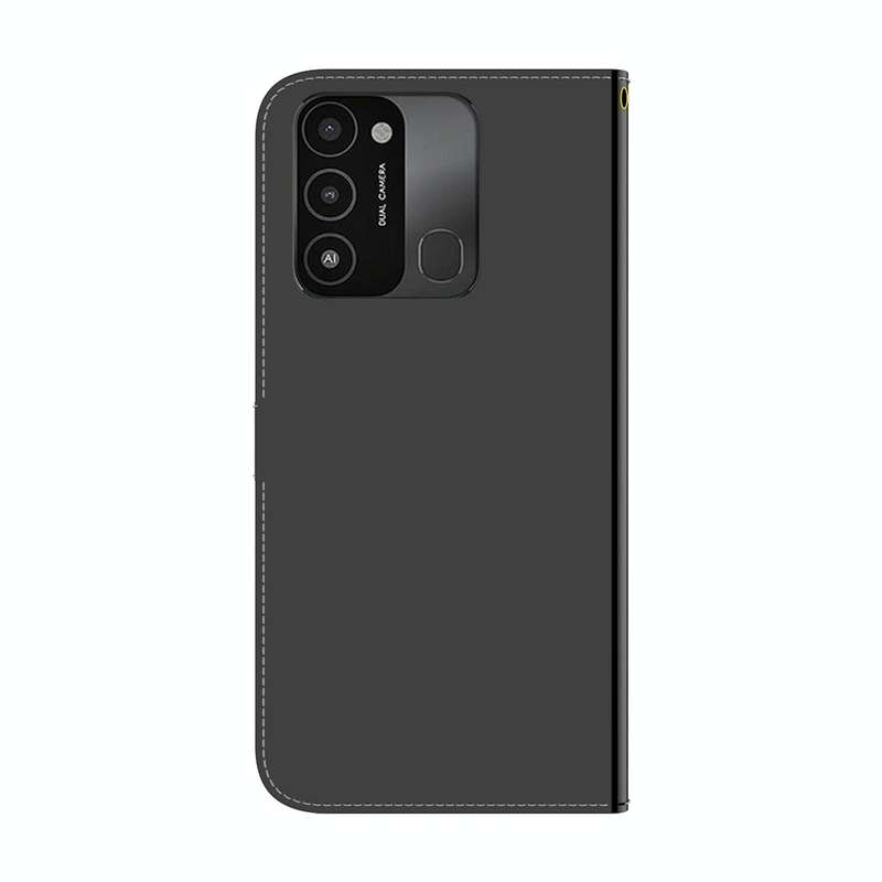 For Tecno Spark Go 2022 / Spark 8C Imitated Mirror Surface Horizontal Flip Leather Phone Case(Black)