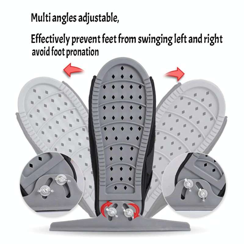 Drop Foot Support Foot Varus / Valgus Correction Brace Ankle Fracture Stabilizer, Size: L(Black)