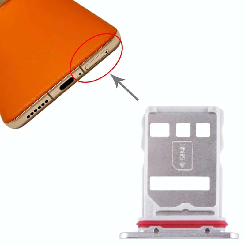 For Huawei Mate 50E SIM + NM Card Tray (Silver)