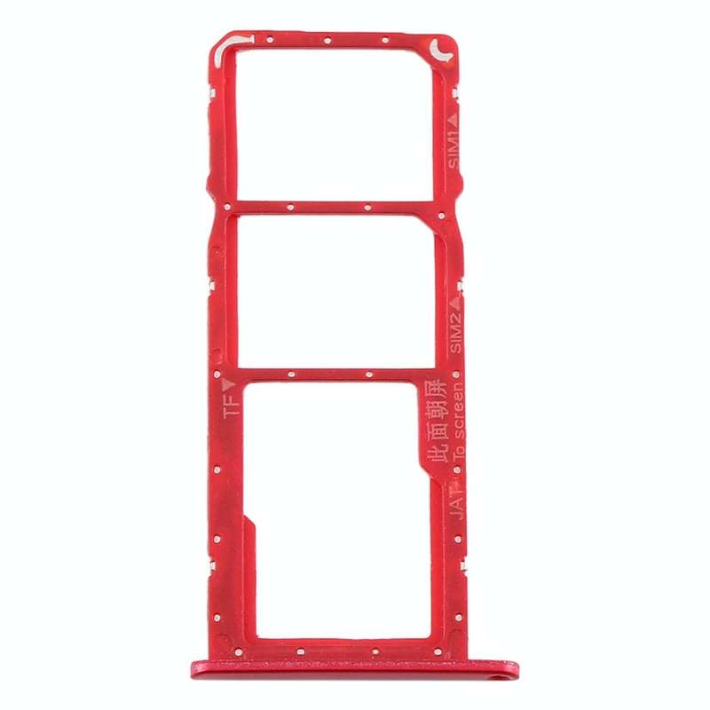 SIM Card Tray + SIM Card Tray + Micro SD Card Tray for Huawei Y6 (2019) (Red)