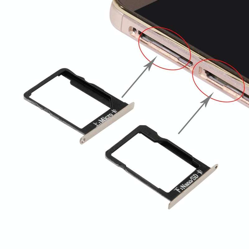 For Huawei Mate 7 SIM Card Tray and Micro SD Card Tray(Gold)