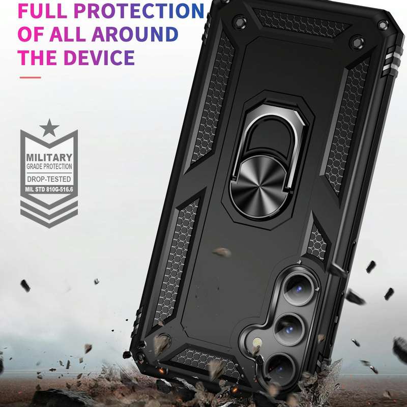 For Samsung Galaxy S23 FE 5G Shockproof TPU + PC Phone Case(Black)