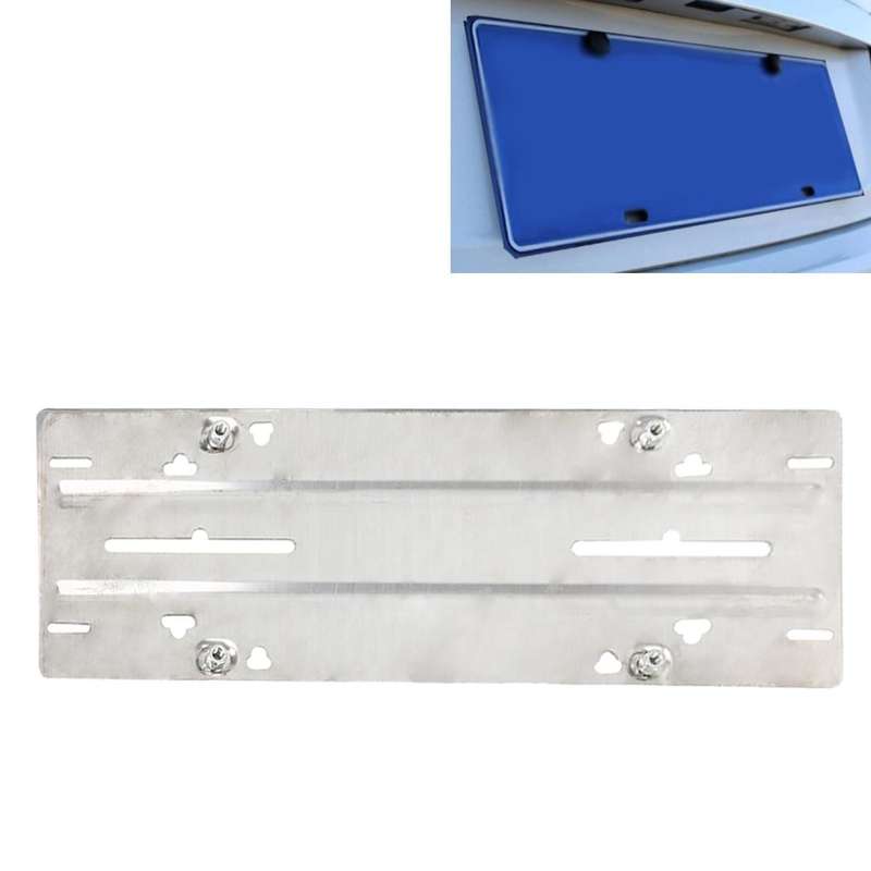 Stainless Steel License Plate Bracket Vehicle License Plate Bracket Bottom Plate Automobile Licen...