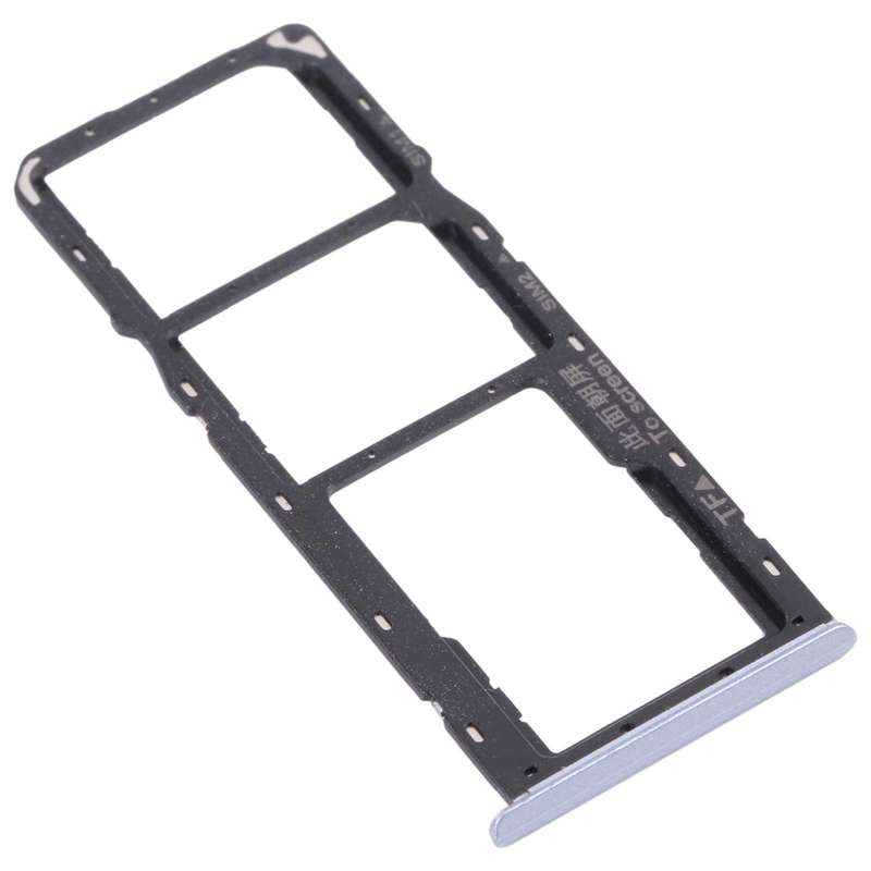 For OPPO Realme C12 RMX2189  SIM Card Tray + SIM Card Tray + Micro SD Card Tray (Silver)