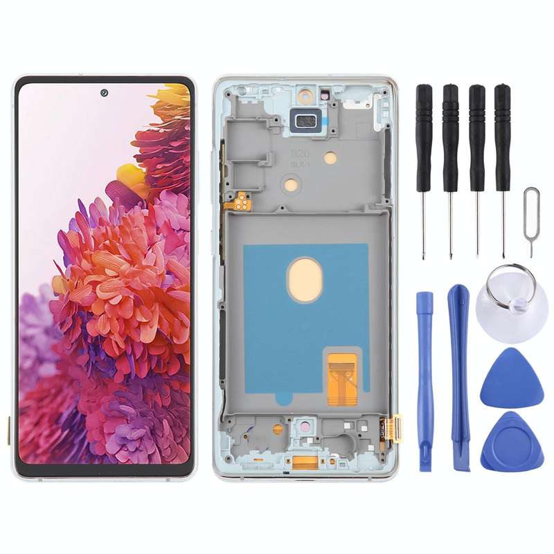 For Samsung Galaxy S20 FE SM-G780F 6.43 inch OLED LCD Screen Digitizer Full Assembly with Frame (...