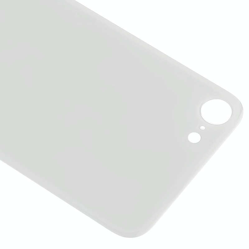 Easy Replacement Big Camera Hole Glass Back Battery Cover with Adhesive for iPhone 8(White)