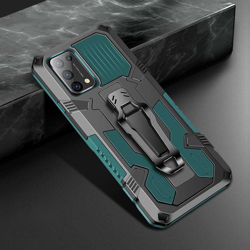 For OPPO Reno5 5G Machine Armor Warrior Shockproof PC + TPU Protective Case(Army Green)