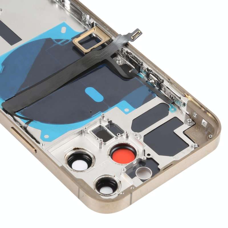 For iPhone 13 Pro Battery Back Cover with Side Keys & Card Tray & Power + Volume Flex Cable & Wir...