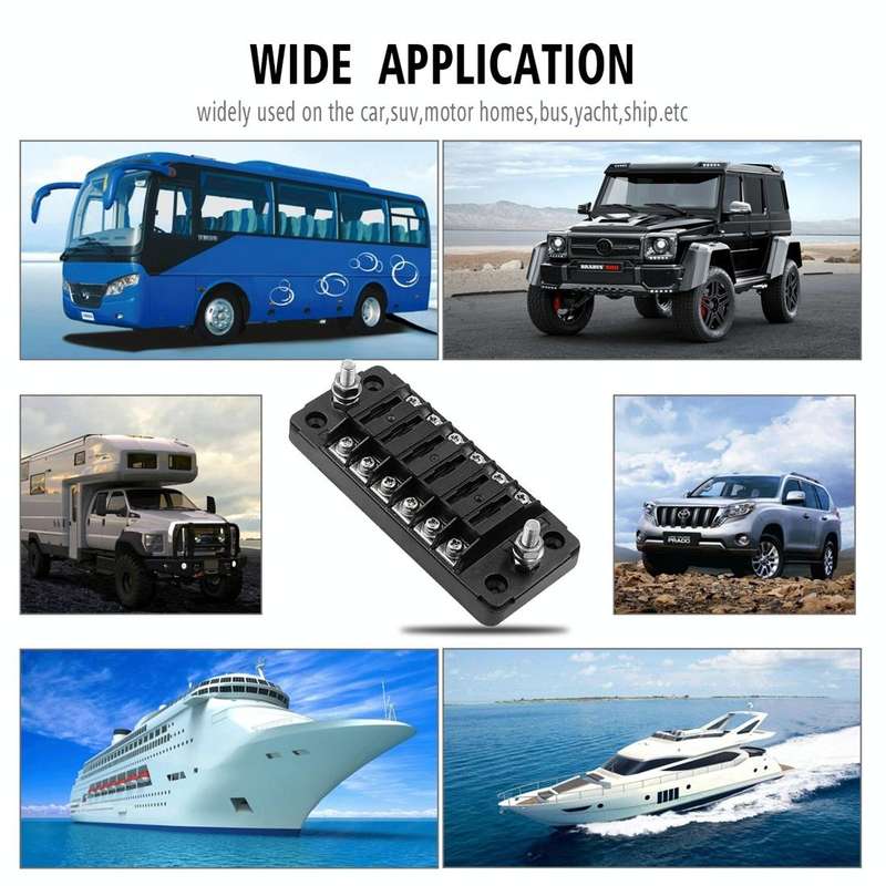 CS-978A1 FB1901 1 In 6 Out Independent Positive Negative Fuse Box without Fuse Piece for Auto Car...