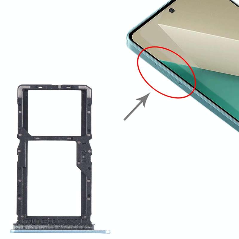 For Xiaomi Note 13 SIM Card Tray + SIM / Micro SD Card Tray (Blue)