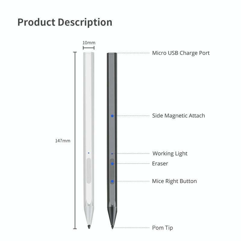 For Lenovo Tab P11 Pro Rechargeable 11.5 Inch TB-J706F Pressure Touch Pen(Silver)