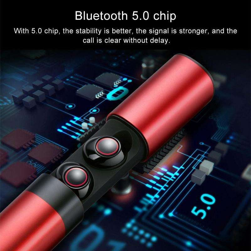 Drawer Type S2 Ear-in TWS Bluetooth V5.0 Wireless Earphones(Grey)