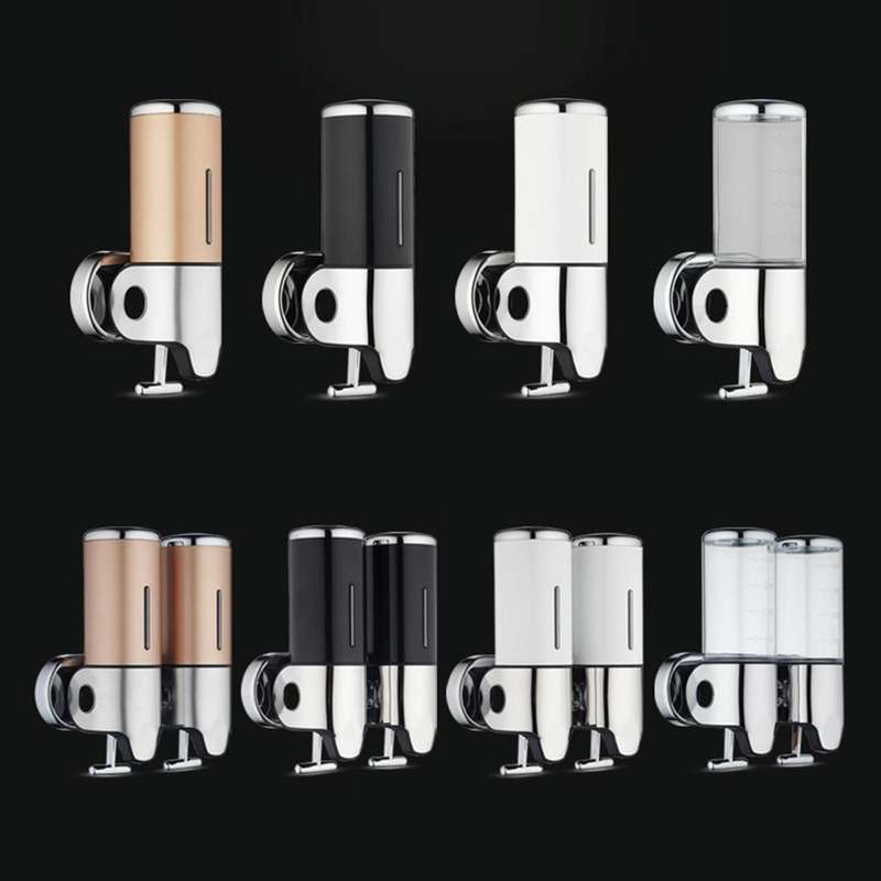 Dual Hotel Shower Manual Dispenser Wall Mounted Washing Liquid Shampoo Soap Bottle, Capacity: 100...
