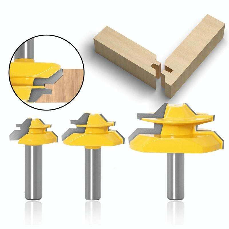 Woodworking Engraving Machine Milling Cutter 45 Degree Jointing Knife, Model: 12x1-3/8mm