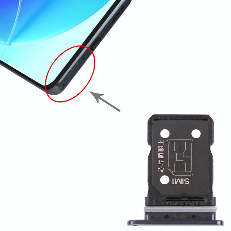 For OPPO Reno6 Pro 5G  SIM Card Tray + SIM Card Tray (Black)