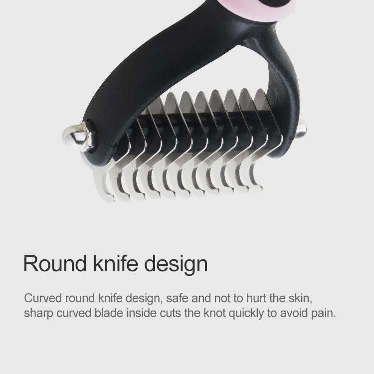 Fur Hair Grooming Hair Shedding Tool Brush for Dog Pet Cat(Blue)