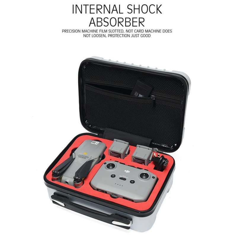 For DJI Mavic Air 2 Shockproof Portable ABS Suitcase Storage Bag Protective Box(Black)