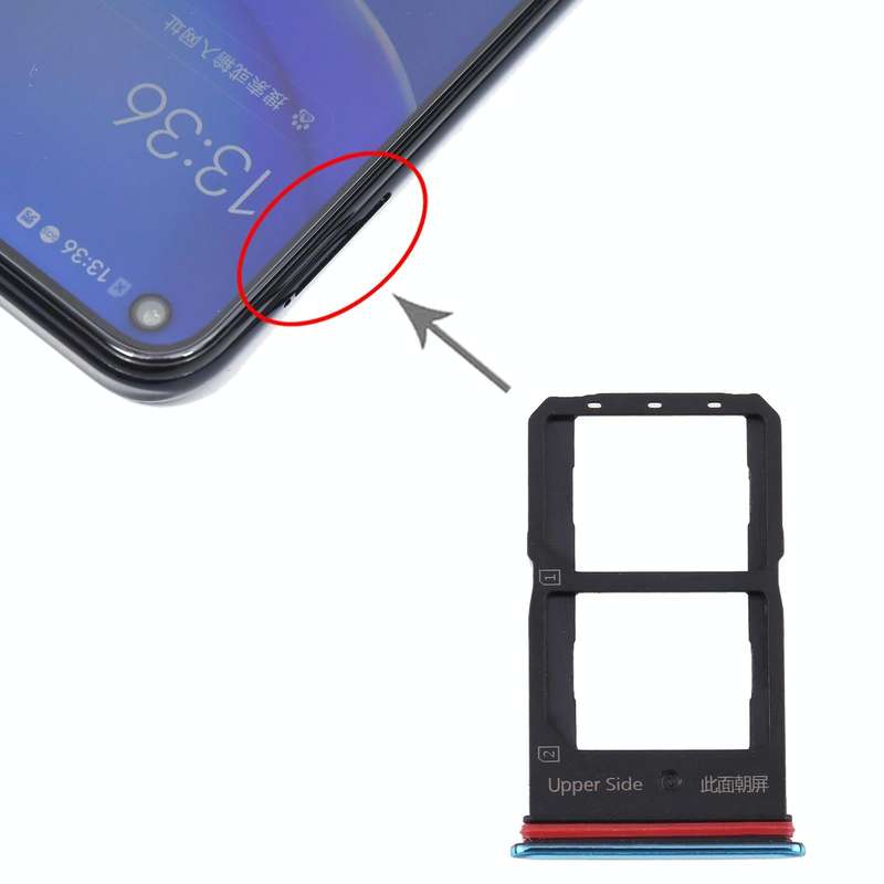 For Vivo Y70s V2002A SIM Card Tray + SIM Card Tray (Green)