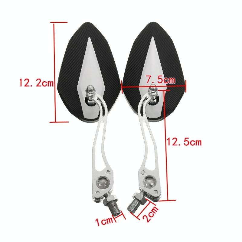 Aluminum Alloy Motorcycle Large-view Rearview Mirror Modification(Red)