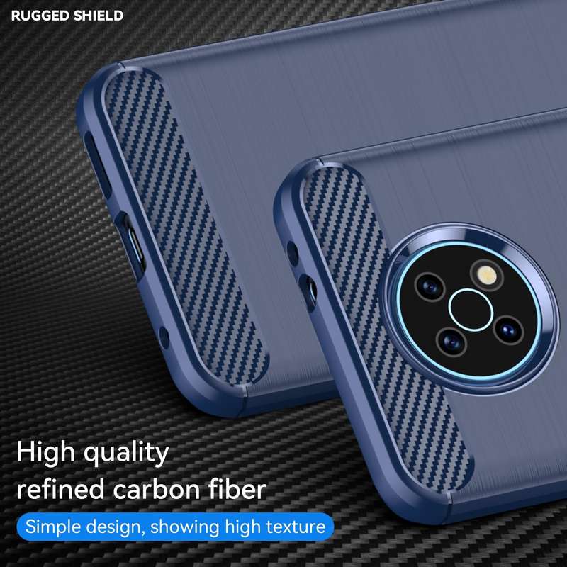 For Nokia G50 Brushed Texture Carbon Fiber TPU Phone Case(Blue)