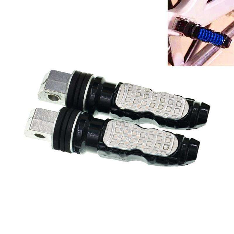Universal Motor Bike Footpegs Foot Rests Rear Pedals Set Motorcycle Modification Accessories(Silver)