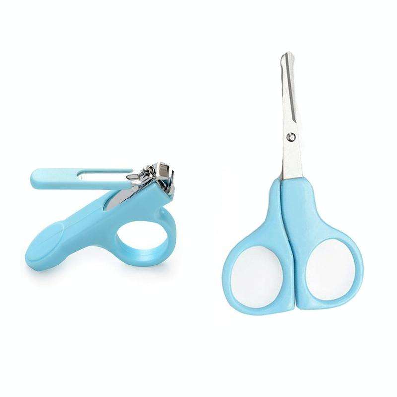 2 in 1 Baby Nail Clippers Scissors Kits, Random Color Delivery