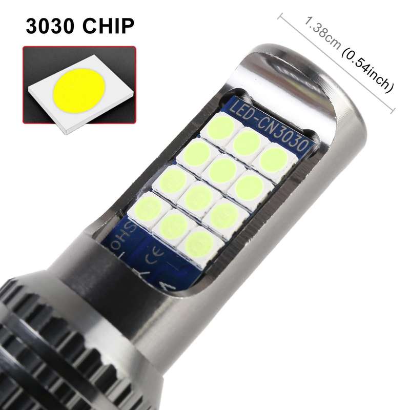 9006 2 PCS DC12-24V / 8.6W Car Fog Lights with 24LEDs SMD-3030 & Constant Current, Bag Packagin(I...