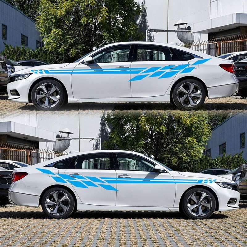 Car Styling Plaid Series PVC Sticker Auto Decorative Sticker (Blue)
