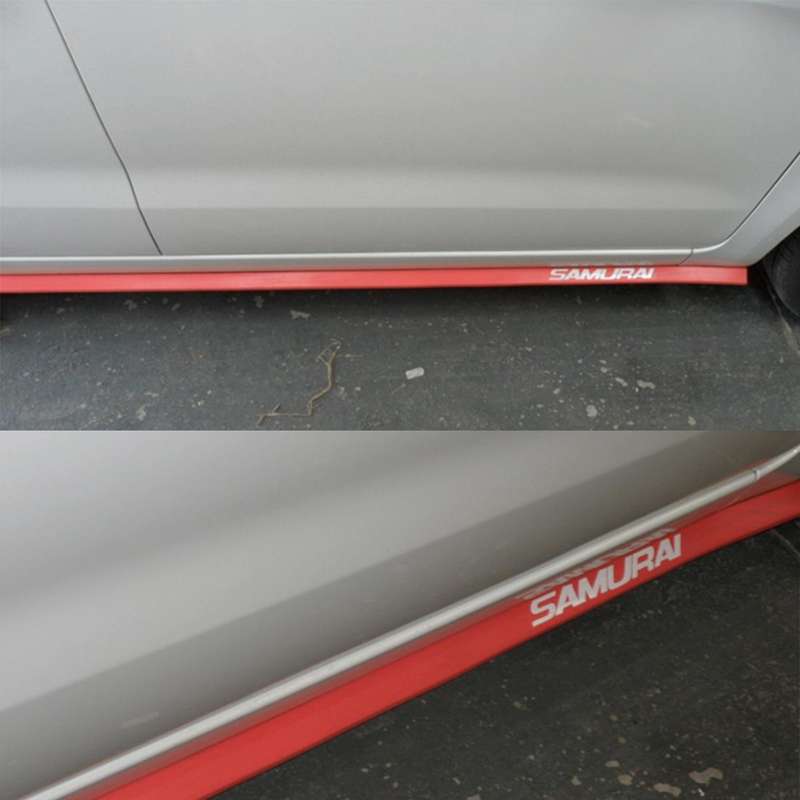 Universal 2.5m Car Front Bumper Lip Splitter Spoiler Skirt Adhesive Protector(Red)