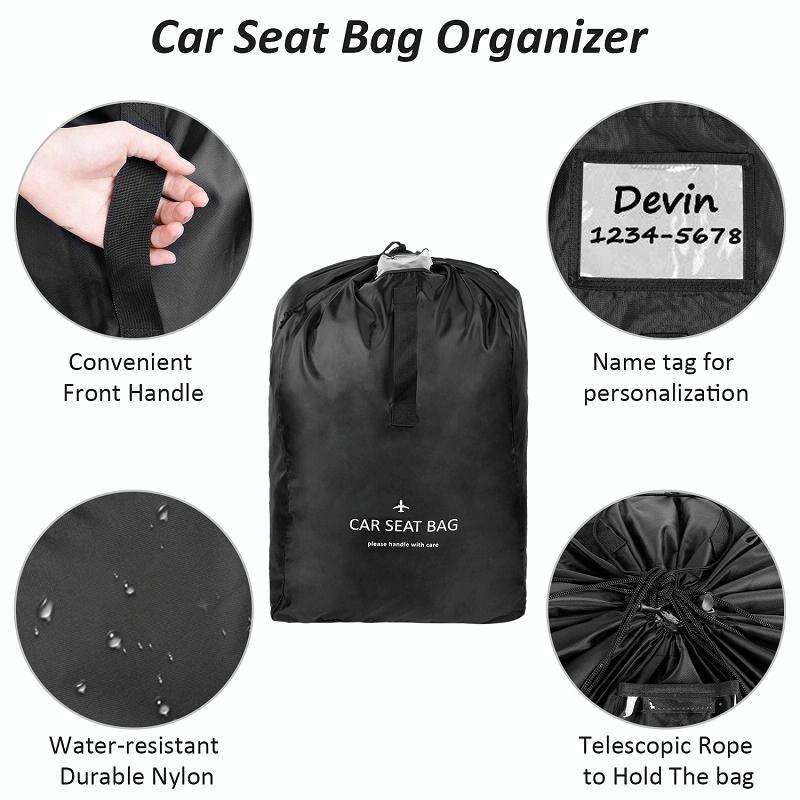 Car Child Safety Seat Travel Bag Baby Stroller Wheelchair Storage Bag(Blue)