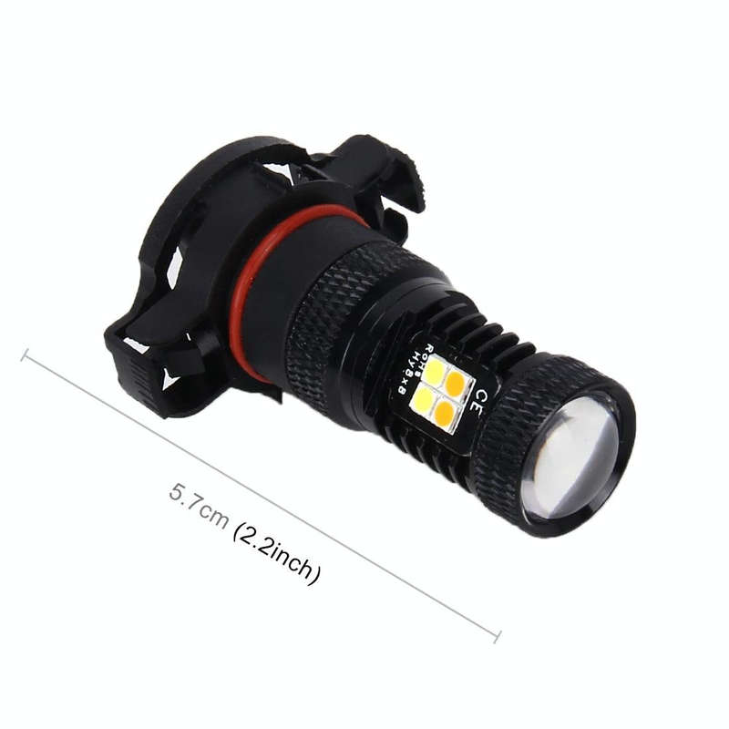 2 PCS Super Bright PSX24W DC 12V 5W 350LM Auto Car Fog Light with 16 SMD-3030 LED Bulbs Lamp, Whi...