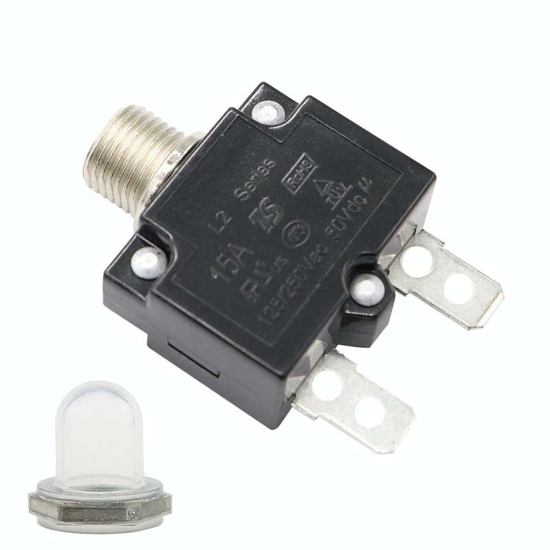 L2 Series 50V Car Overload Protector Manual Reset DC Circuit Breaker with Waterproof Cover, Curre...