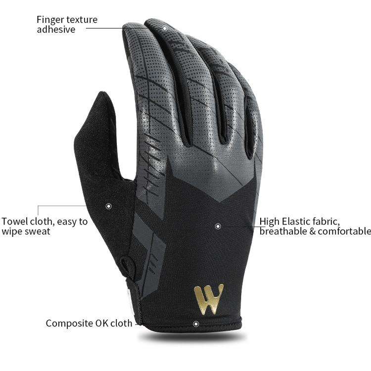 WEST BIKING YP0211207 Riding Full Finger Gloves Road Bike Mountain Bike Locomotive Shock Absorber...