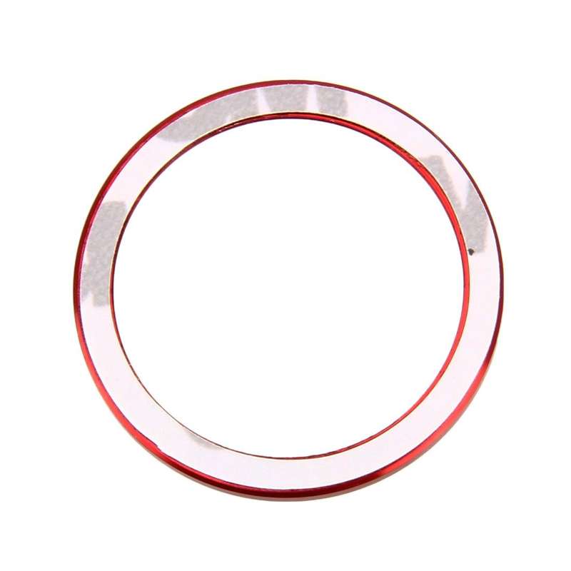 Car Engine Start Key Push Button Ring Trim Aluminum Alloy Sticker Decoration for Volkswagen(Red)