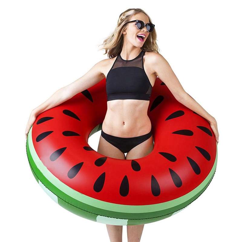 Inflatable Watermelon Shaped Swimming Ring, Inflated Size: 114 x 114cm