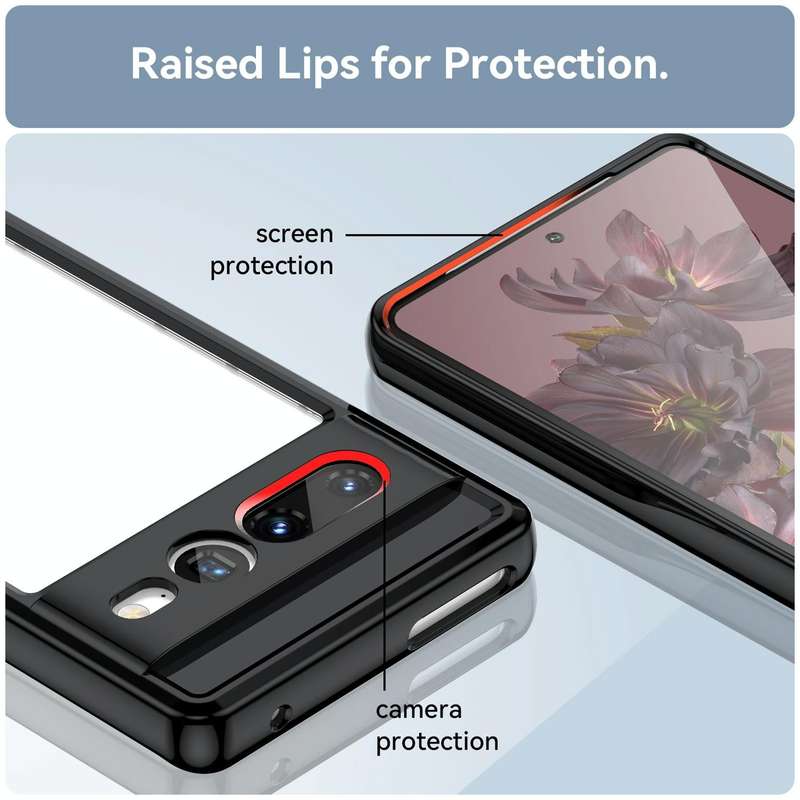 For Google Pixel 7 Pro 5G Colorful Series Acrylic + TPU Phone Case(Black)