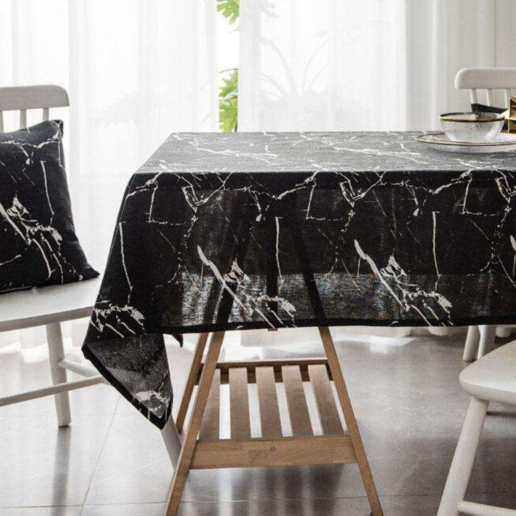 Marble Pattern Minimalist Tablecloth Cover Table Cloth Cotton Linen Dust-proof Cabinet Cloth, Siz...