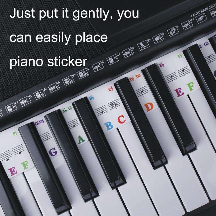 Children Beginner Piano Keyboard Color Stickers Musical Instrument Accessories, Style: Piano Keys...