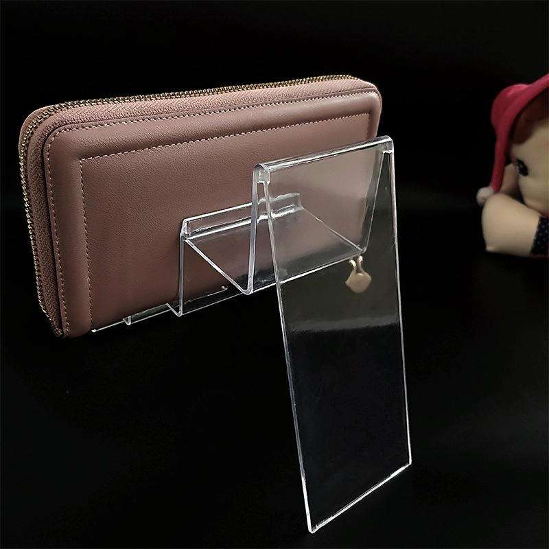 10 PCS Thickened Transparent Wallet Holder Plastic Phone Mask Display Stand Counter Display Stand...