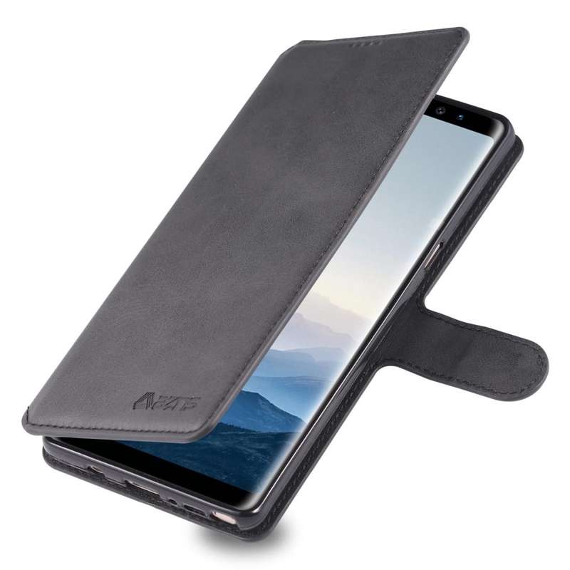 For Galaxy Note 8 AZNS Calf Texture Magnetic Horizontal Flip PU Leather Case with Holder & Card S...