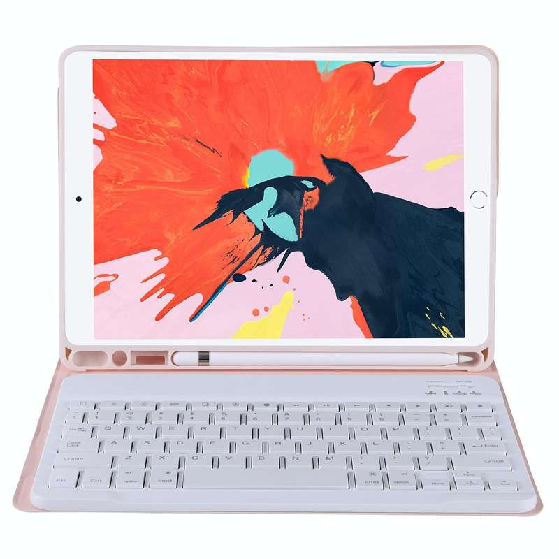 T098B Integrated Ultra-thin Candy Colors Bluetooth Keyboard Tablet Case for iPad Air 4 10.9 inch ...