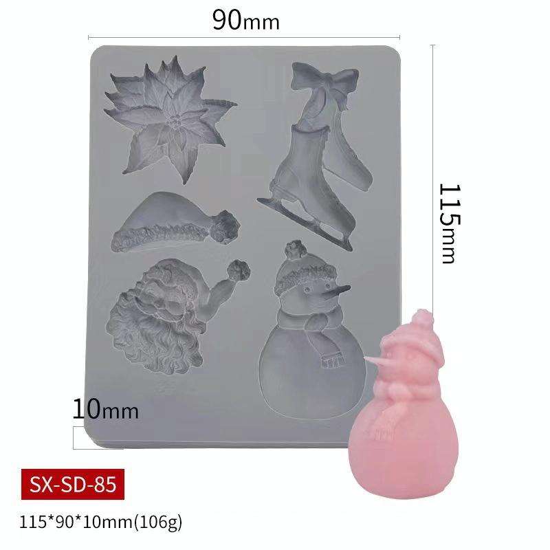 Christmas DIY Scented Candle Silicone Mold, Color: White(SD-85)
