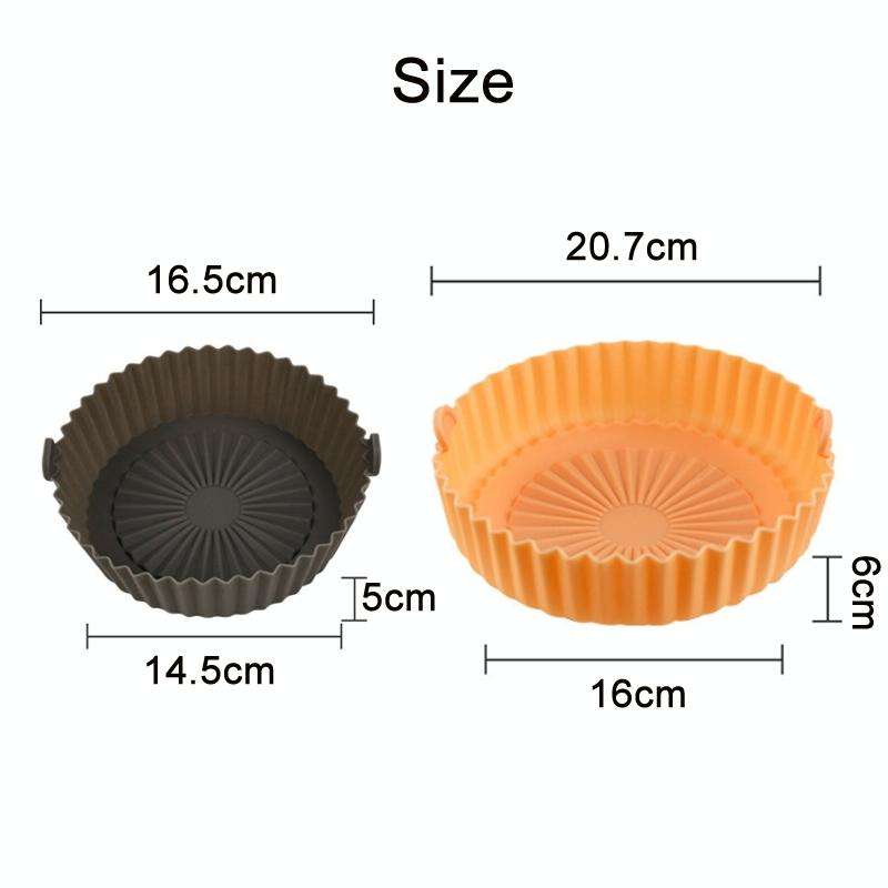 Air Fryer Special High Temperature Oil Absorption Silicone Pad, Colour: Bright Grey
