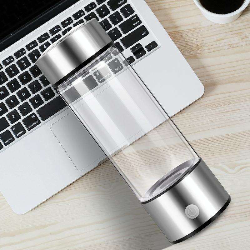 Portable Electrolyzed Water Cups Hydrogen-Rich Water Cups, Capacity: 420ml(Silver)