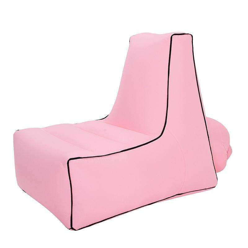 BB1082 Inflatable Sofa Inflatable Bed Outdoor Folding Portable Air Sofa Size: 85 x 80 x 75cm(Pink)