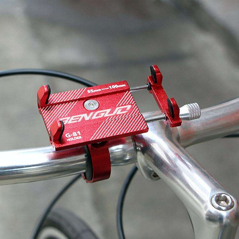 Motorcycle Handlebar Aluminum Alloy Phone Bracket(Silver)
