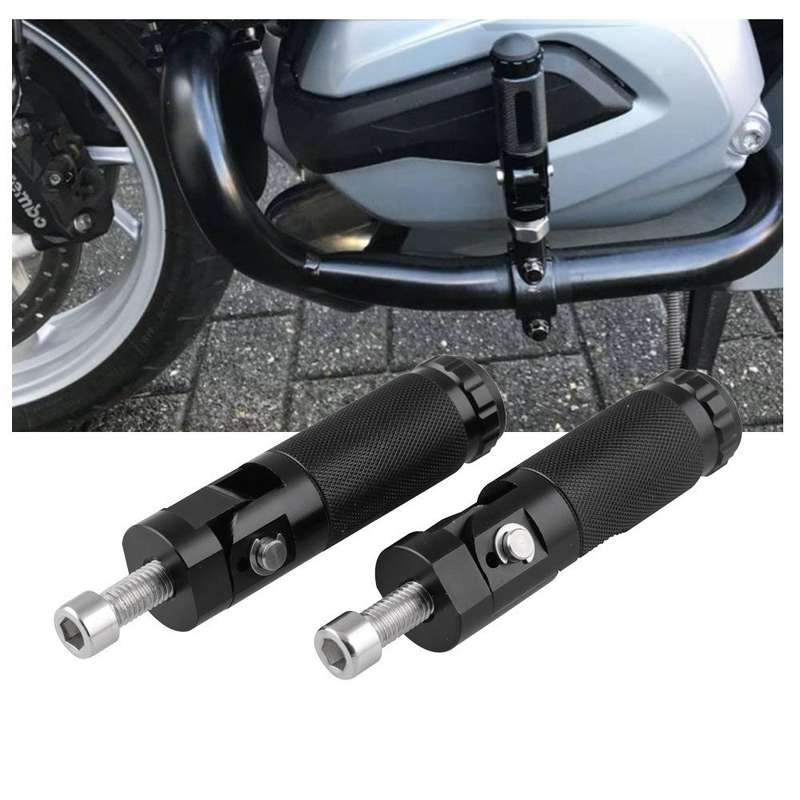 MB-BF006-BK 2 PCS Universal Motorcycle Motor Bike Folding Footrests Footpegs Foot Rests Pegs Rear...