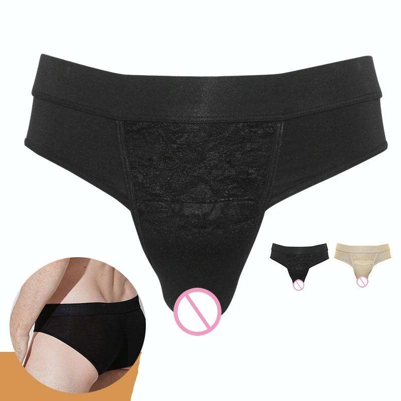 CD Pseudo-girl Underwear Male Disguise Women Hidden Lower Body Pants Cross-dress Underwear, Size:...
