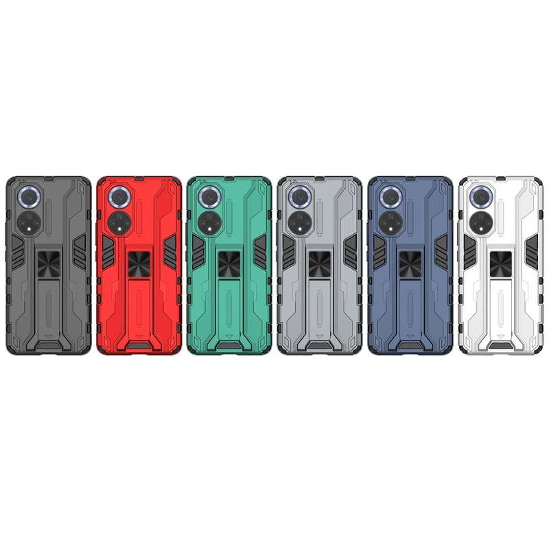 For Huawei nova 9 Supersonic PC + TPU Shock-proof Protective Case with Holder(Silver)